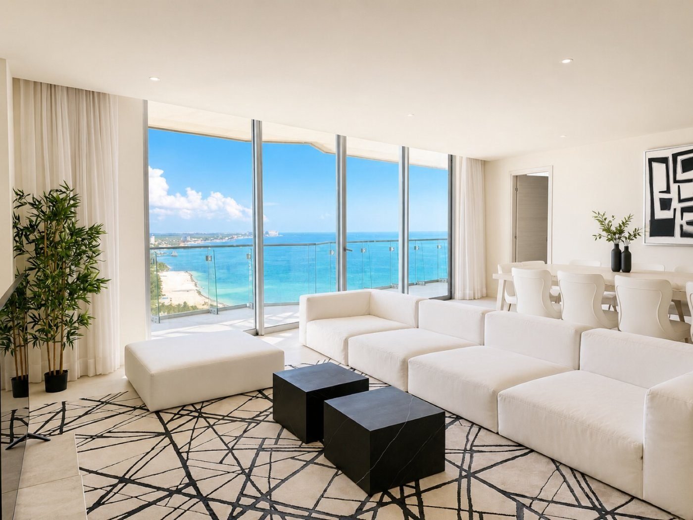 Residencia amueblada frente al mar en SLS CANCÚN BEACH · PUERTO CANCÚN, Puerto Cancún